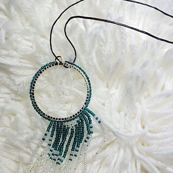 Beaded Dreamcatcher Necklace Pendant