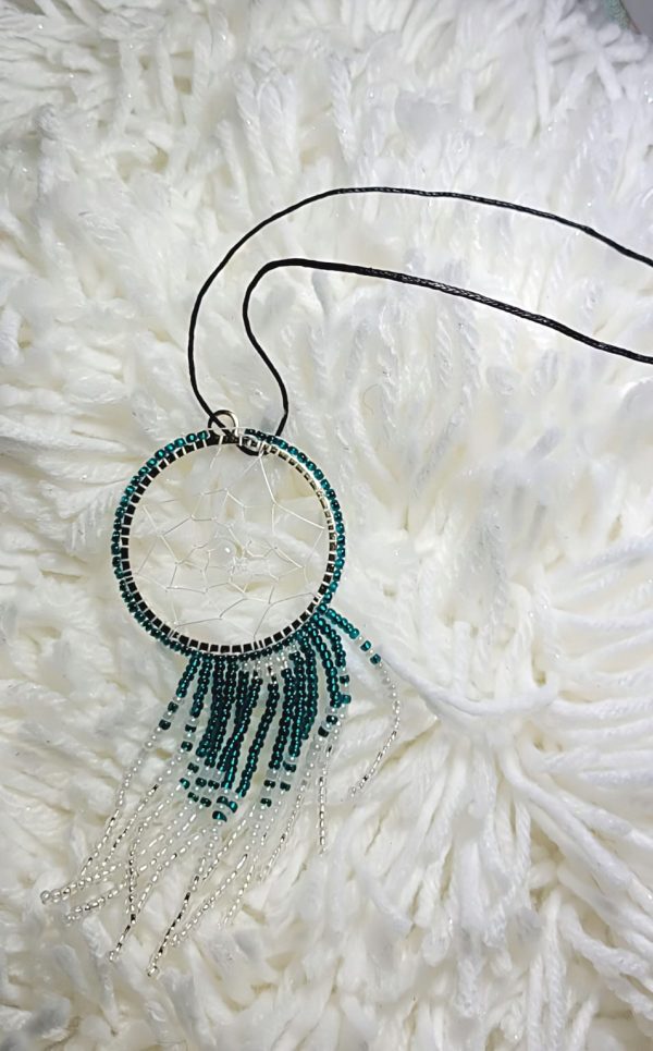 Beaded Dreamcatcher Necklace Pendant